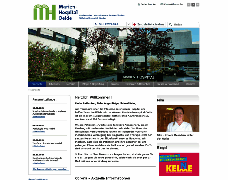 Marienhospital-oelde.de thumbnail