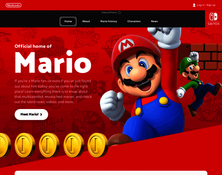 Mario.nintendo.com thumbnail