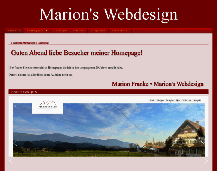 Marions-webdesign.de thumbnail