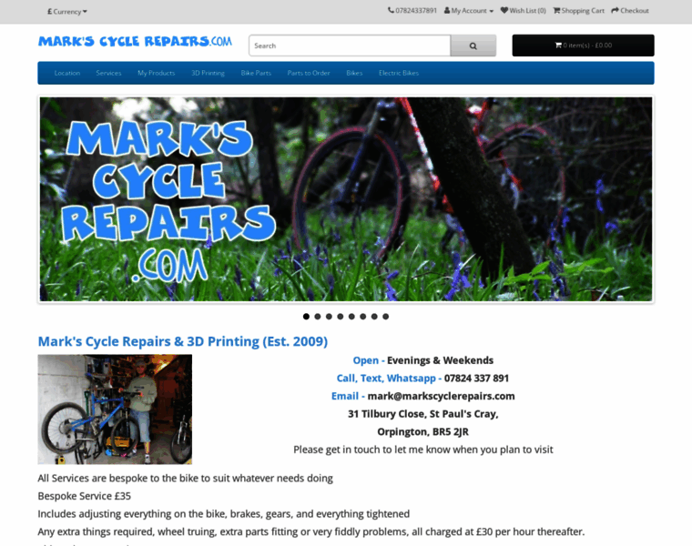 Markscyclerepairs.com thumbnail