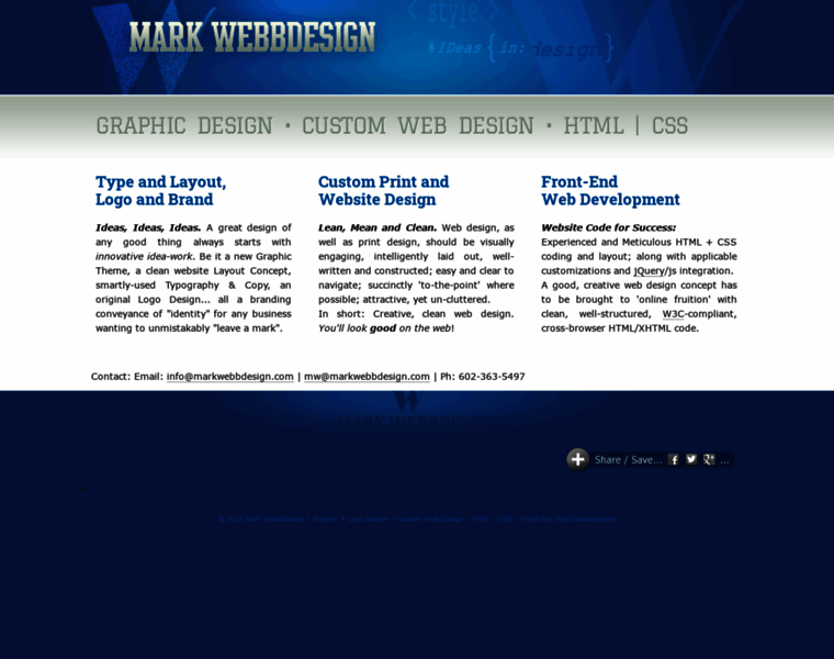 Markwebbdesign.com thumbnail
