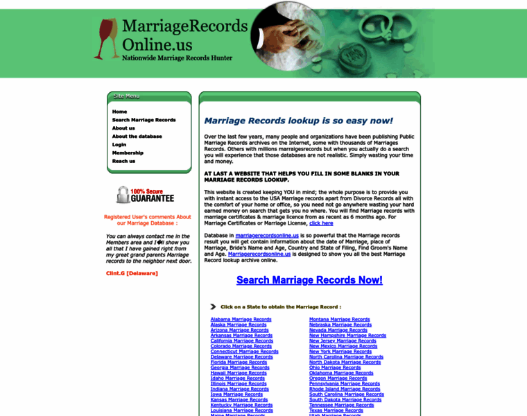 Marriagerecordsonline.us thumbnail