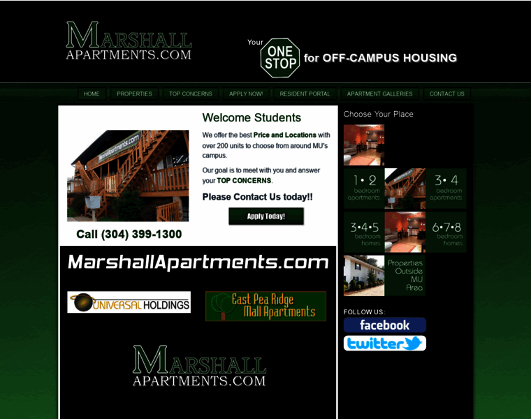 Marshallapartments.com thumbnail