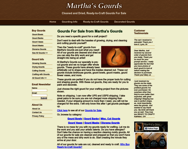 Marthasgourds.com thumbnail