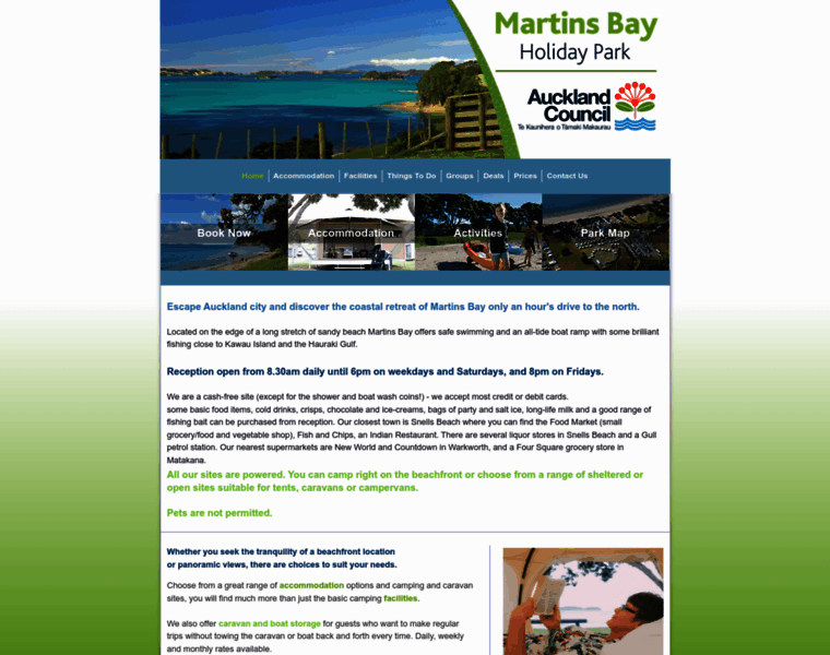 Martinsbayholidaypark.co.nz thumbnail