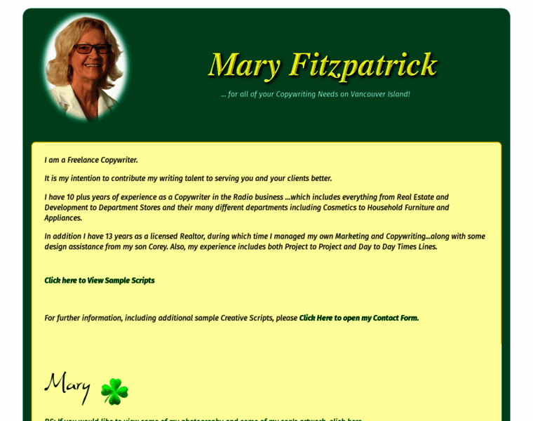 Maryfitzpatrick.ca thumbnail