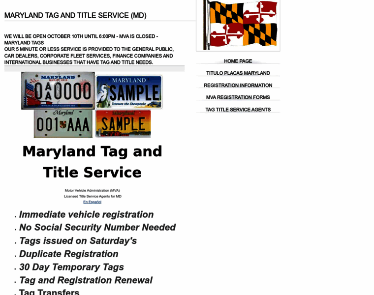Marylandtagandtitle.net thumbnail