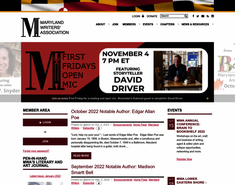Marylandwriters.org thumbnail