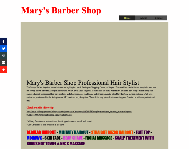 Marysbarbershop.com thumbnail