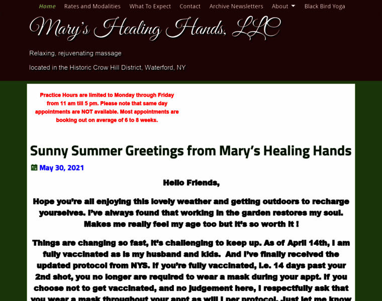 Maryshealinghands.com thumbnail