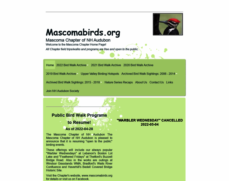 Mascomabirds.org thumbnail