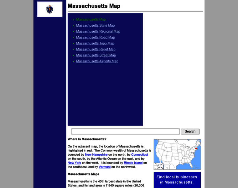 Massachusetts-map.org thumbnail