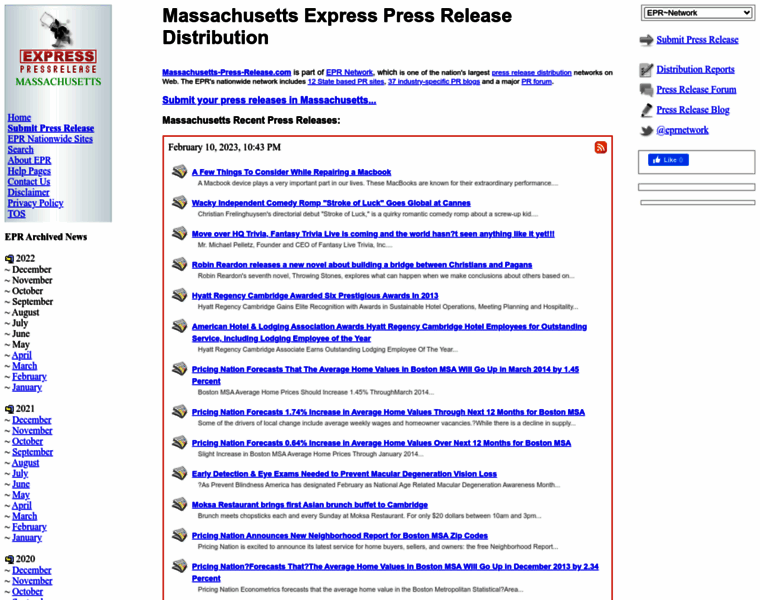 Massachusetts-press-release.com thumbnail