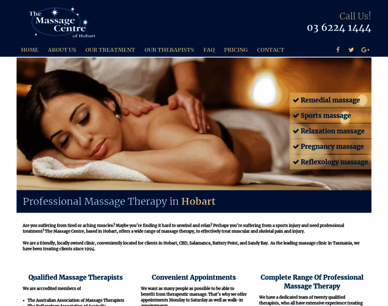 Massagecentrehobart.com.au thumbnail