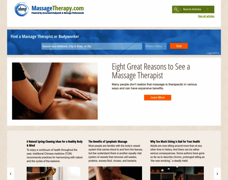 Massagetherapy.com thumbnail