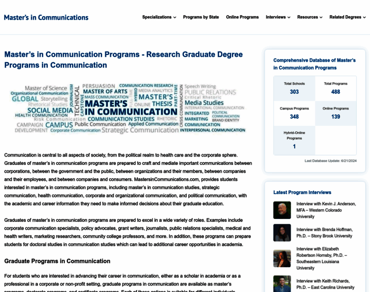 Mastersincommunications.com thumbnail