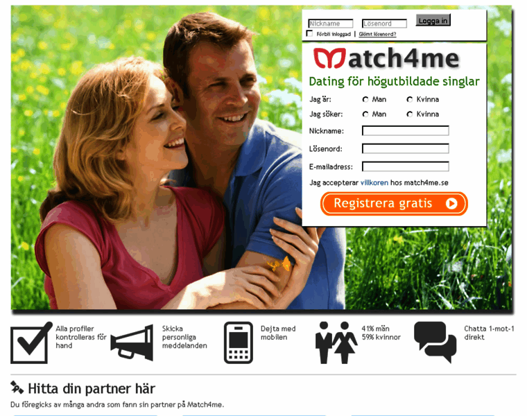 Match4me.se thumbnail Match4me.se thumbnail