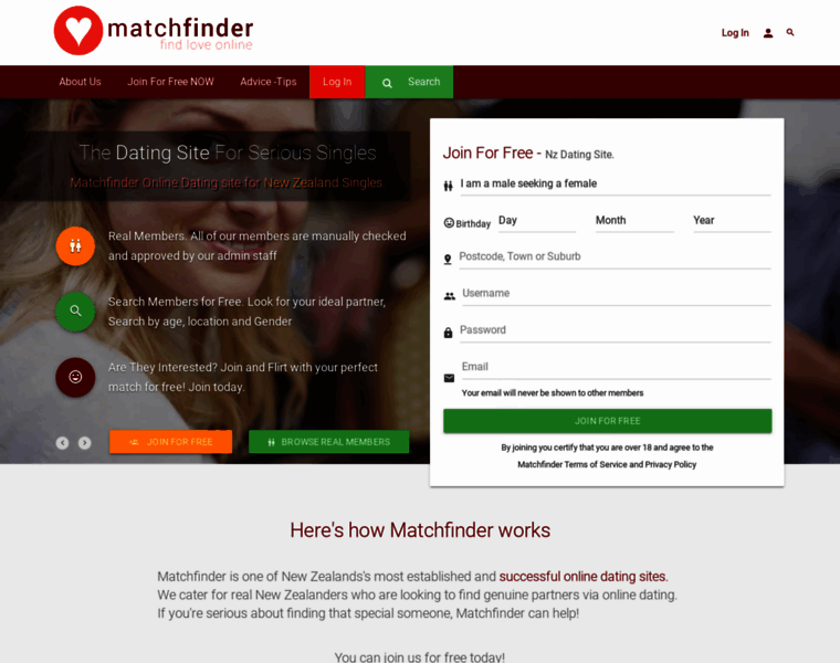 Matchfinder.co.nz thumbnail