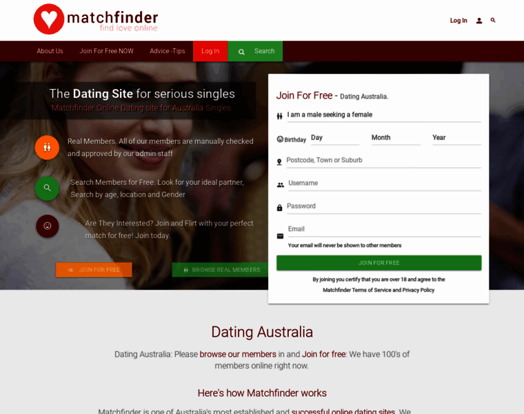 Matchfinder.com.au thumbnail