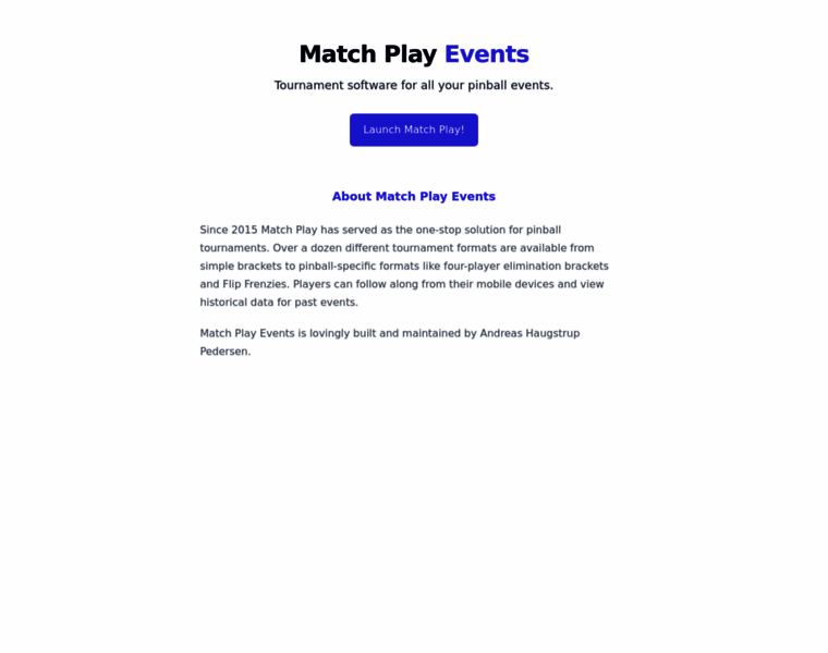 Matchplay.events thumbnail