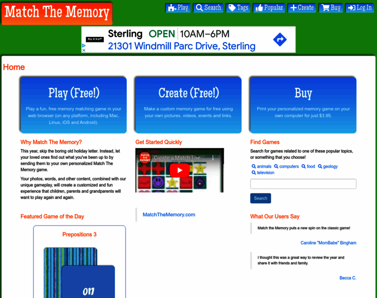 Matchthememory.com thumbnail