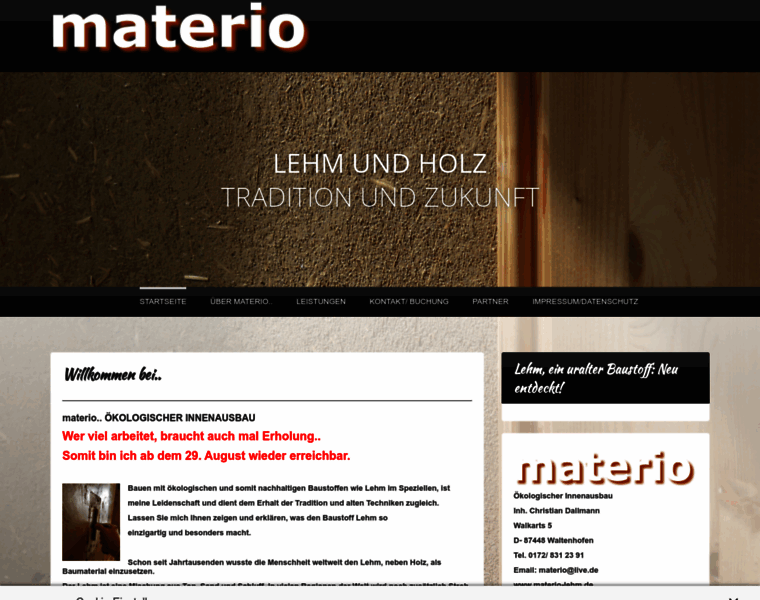 Materio-lehm.de thumbnail
