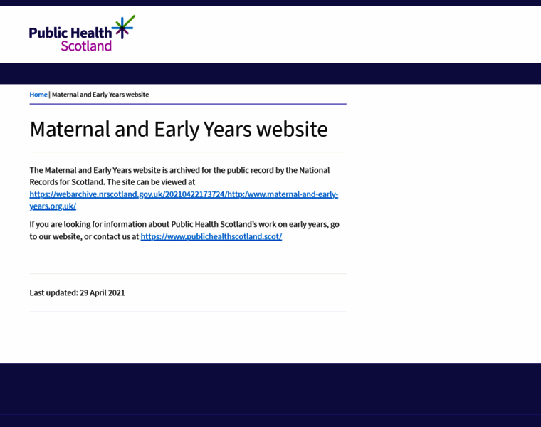 Maternal-and-early-years.org.uk thumbnail