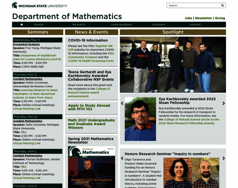 Math.msu.edu thumbnail