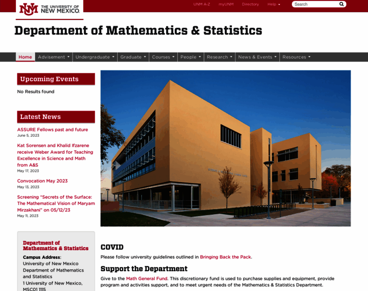 Math.unm.edu thumbnail