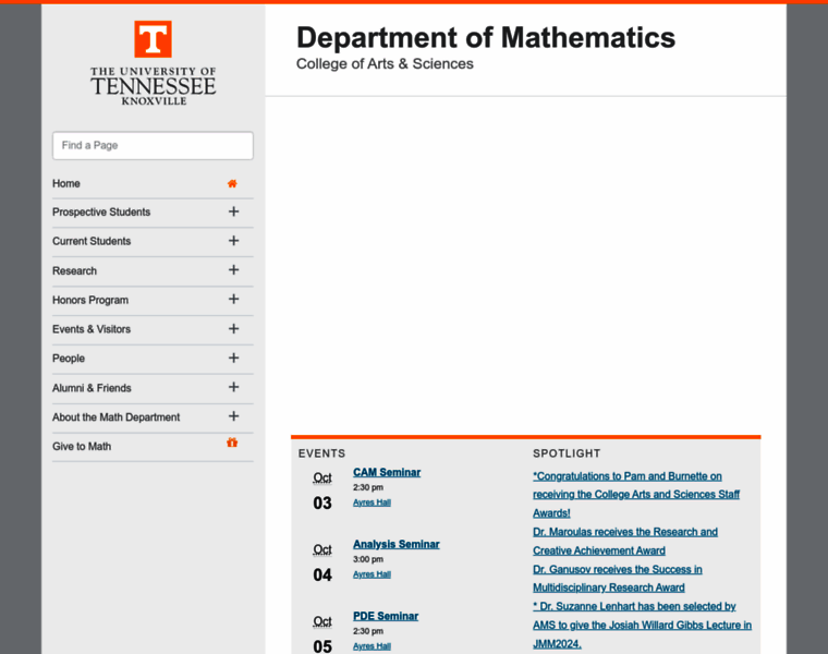 Math.utk.edu thumbnail