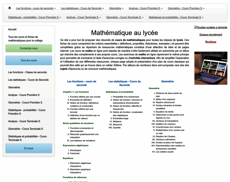 Mathematiques-lycee.com thumbnail