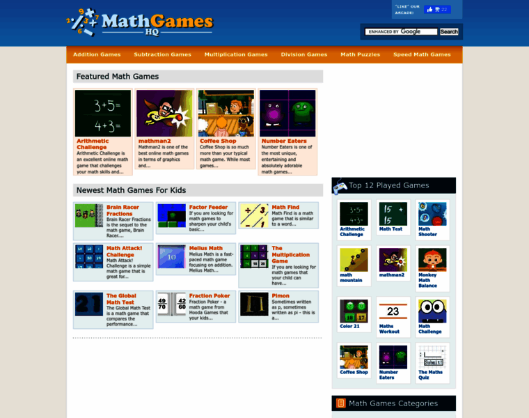 Mathgames4kids.net thumbnail