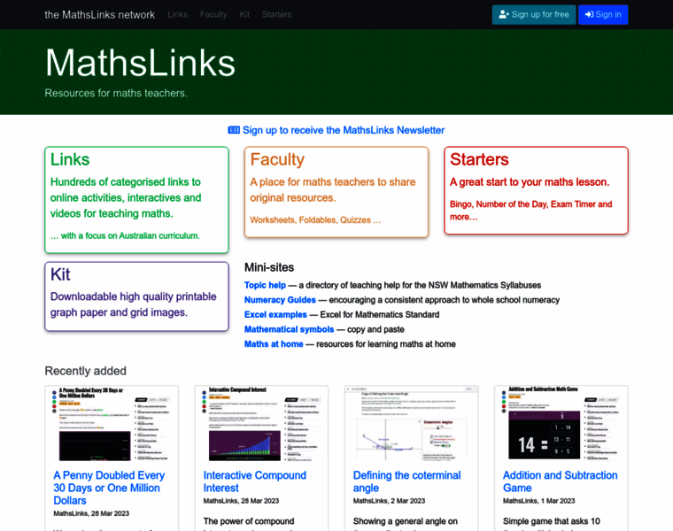 Mathslinks.net thumbnail