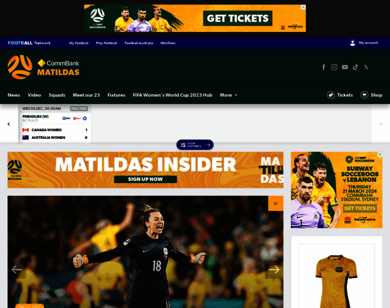 Matildas.footballaustralia.com.au thumbnail