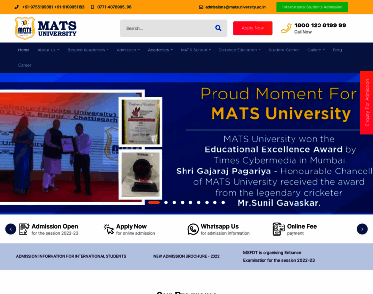 Matsuniversity.ac.in thumbnail