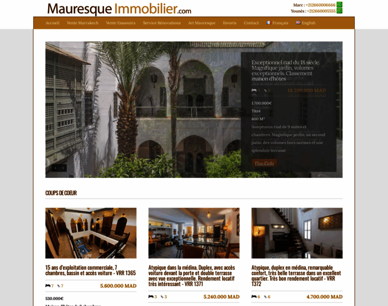 Mauresque-immobilier.com thumbnail