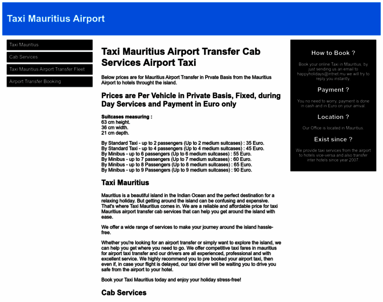 Mauritius-airport-taxi.com thumbnail