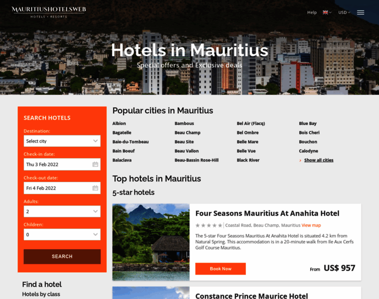 Mauritiushotelsweb.com thumbnail