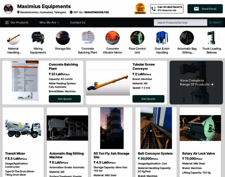 Maximiusequipments.in thumbnail Maximiusequipments.in thumbnail
