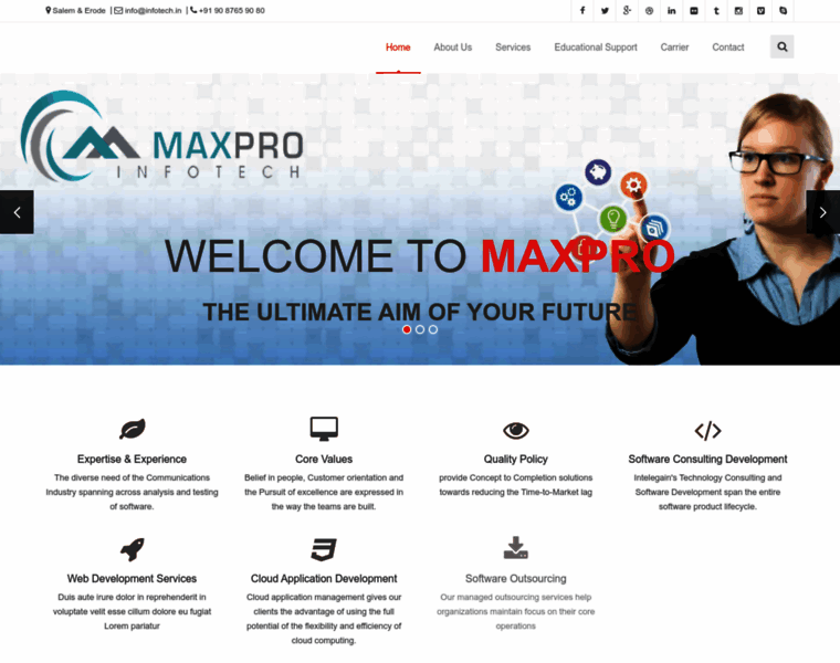 Maxproinfotech.in thumbnail