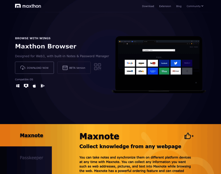 Maxthon.com thumbnail