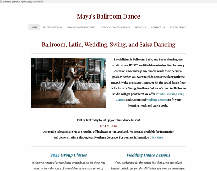Mayasballroomdance.com thumbnail