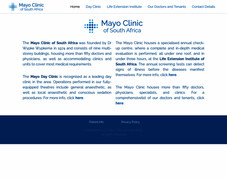 Mayoclinic.co.za thumbnail