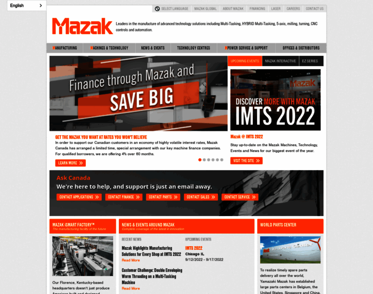Mazakcanada.com thumbnail