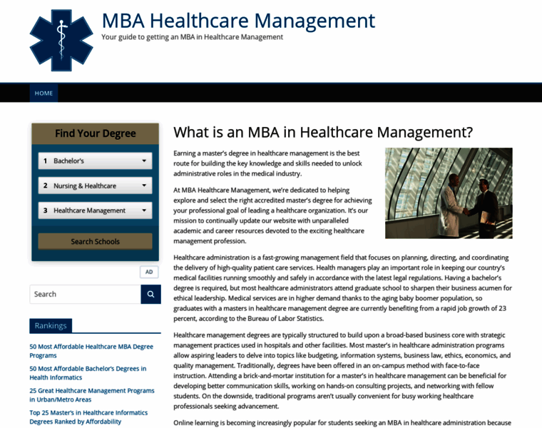Mba-healthcare-management.com thumbnail