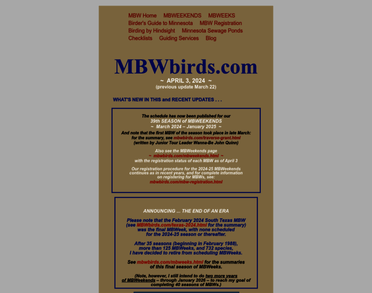 Mbwbirds.com thumbnail