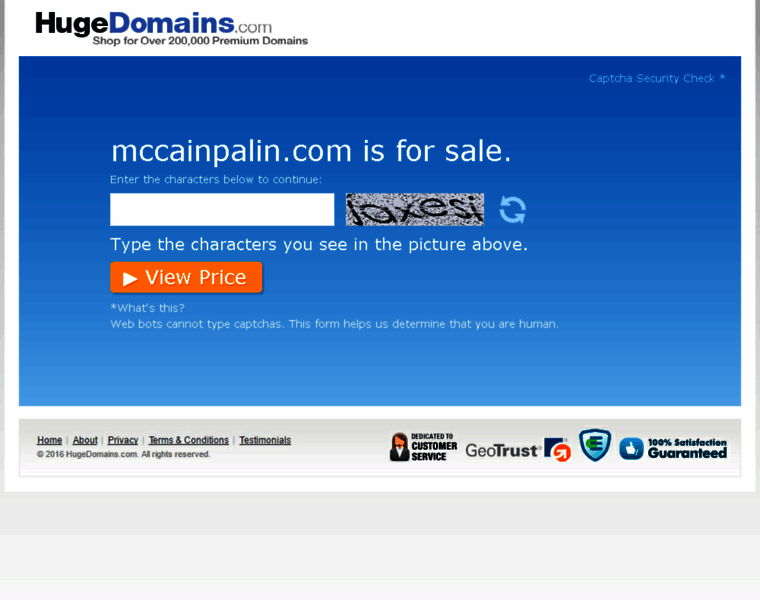 Mccainpalin.com thumbnail