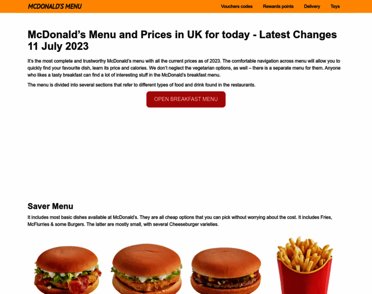 Mcdonalds-menu.co.uk thumbnail