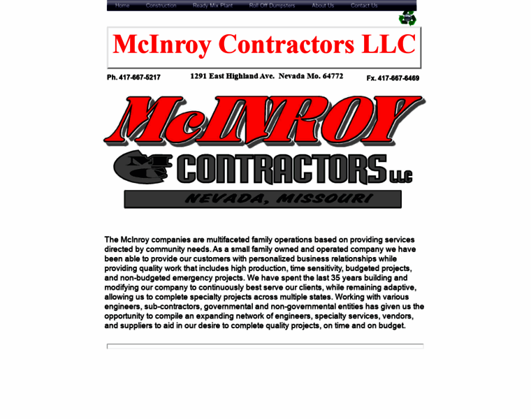 Mcinroycontractorsllc.com thumbnail