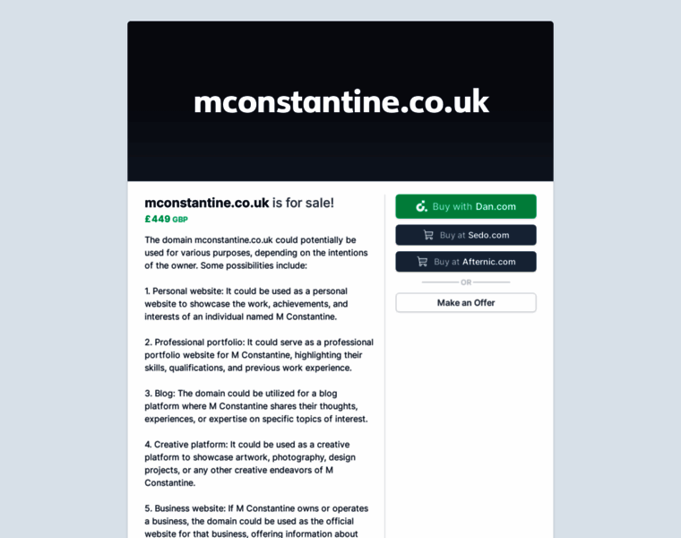 Mconstantine.co.uk thumbnail